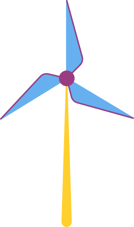 windmill Illustration in PNG, SVG