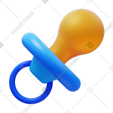 3D pacifier PNG, SVG