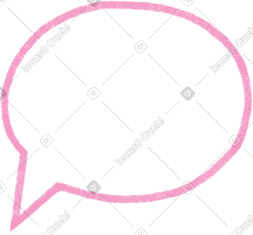 Pink speech bubble PNG, SVG