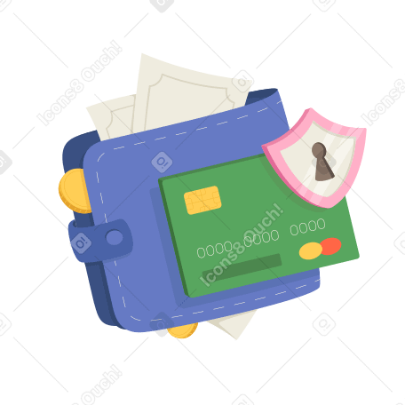 Safety of money savings and digital wallets PNG, SVG