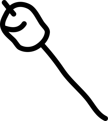 Marshmallow su un bastoncino PNG, SVG