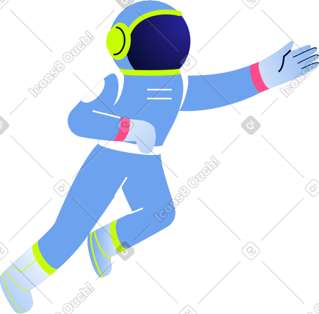 cosmonaut with his hand up PNG, SVG