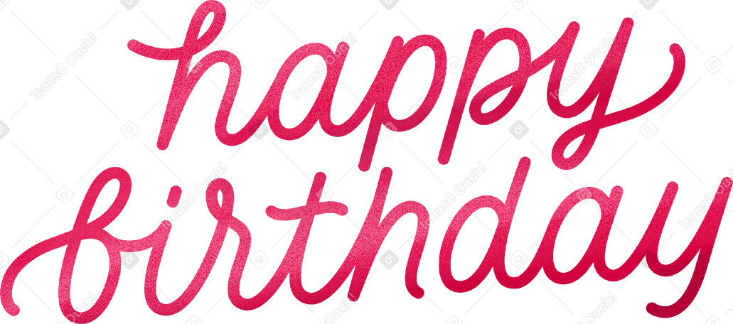 happy birthday lettering PNG, SVG