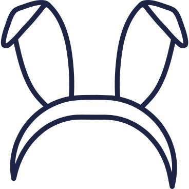 headband with ears PNG, SVG