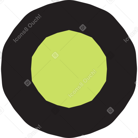 green decorative circle Illustration in PNG, SVG