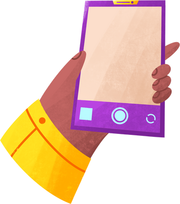 hand holding camera phone PNG, SVG