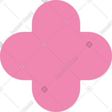 Pink quatrefoil PNG, SVG