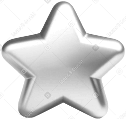 Étoile chromée PNG, SVG
