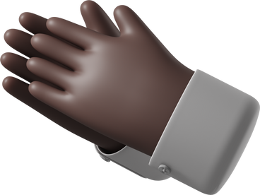 Black skin hands clapping PNG, SVG