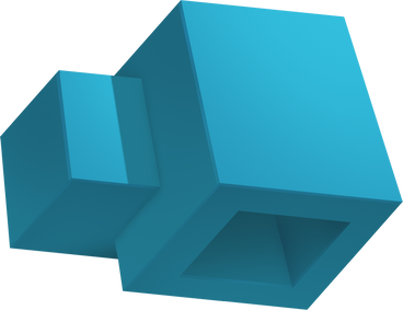 blue floating cubes PNG, SVG