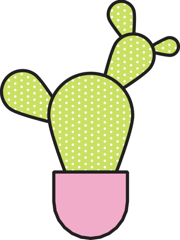 green cactus in pink vase animated illustration in GIF, Lottie (JSON), AE