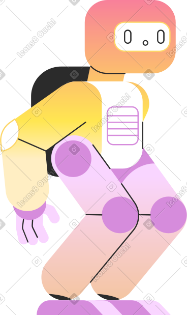 Big modern robot PNG, SVG