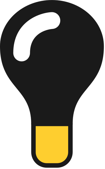 Лампочка выключена в PNG, SVG