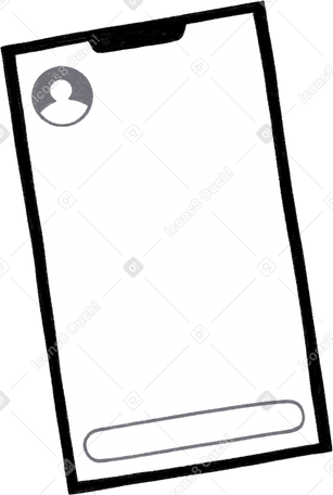 phone with profile icon Illustration in PNG, SVG