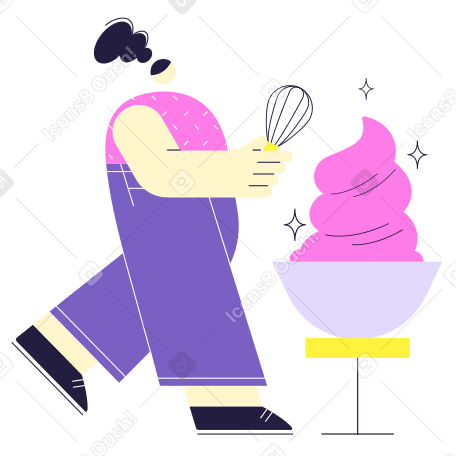 Cooking the cake! PNG, SVG