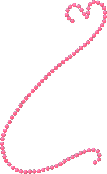 pink beads PNG, SVG