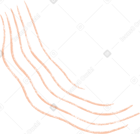 Linhas onduladas rosa PNG, SVG