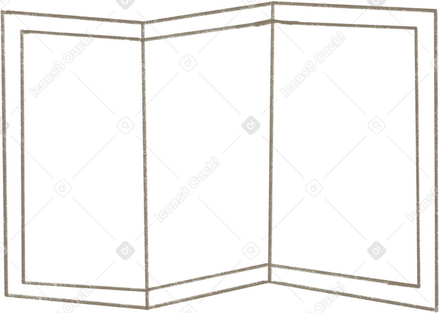 lined brown map PNG, SVG