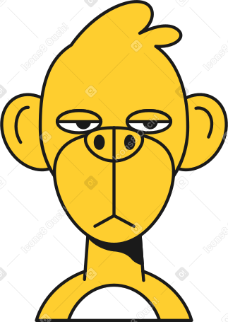 Голова обезьяны в PNG, SVG