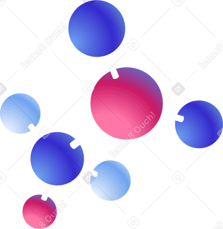 molecule model Illustration in PNG, SVG