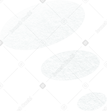 three white bubbles Illustration in PNG, SVG