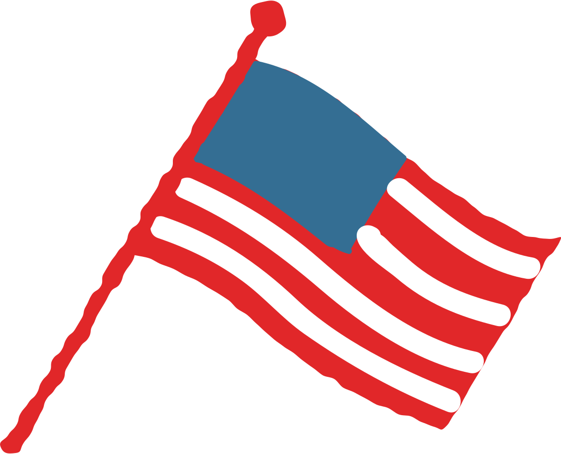 Usa flag no stars Illustration in PNG, SVG