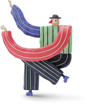 Man in hat sitting and explaining something with raised hands PNG, SVG
