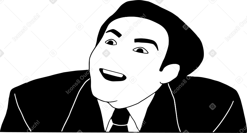 surprised man in suit PNG, SVG