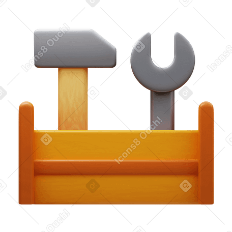 3D full tool storage box PNG, SVG