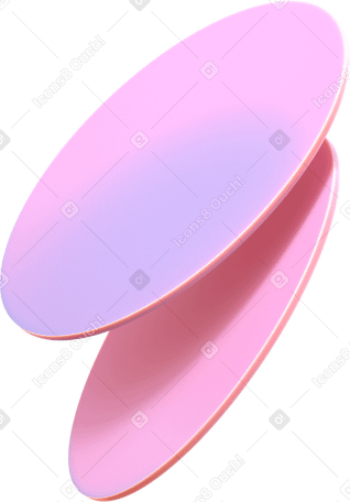 3D ピンクのディスク PNG、SVG