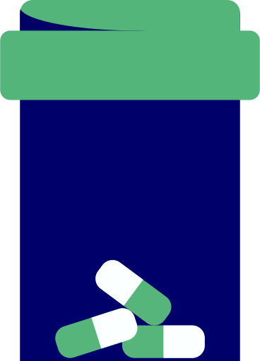 Медицинский флакон с таблетками в PNG, SVG