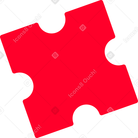 pieza roja del rompecabezas PNG, SVG