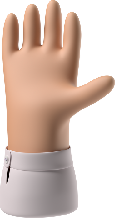 Tanned skin hand raised PNG, SVG