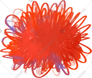 Red abstract scribble PNG, SVG