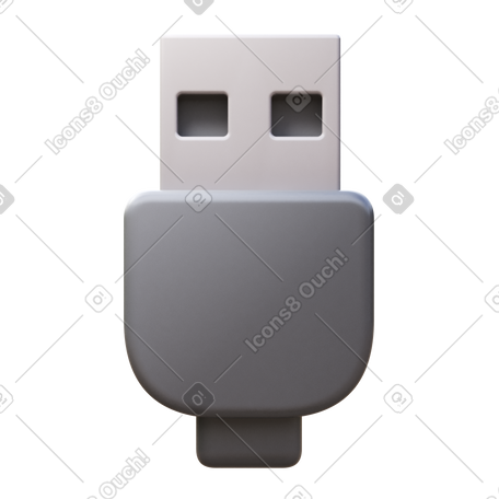 3D usb PNG, SVG