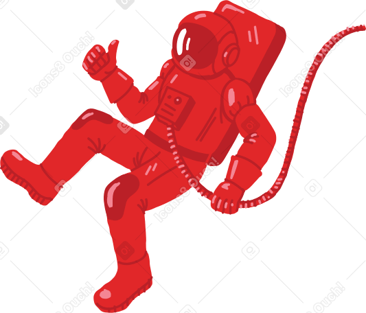 cosmonaut Illustration in PNG, SVG