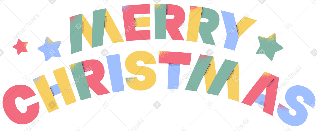 レタリング メリー クリスマス PNG、SVG