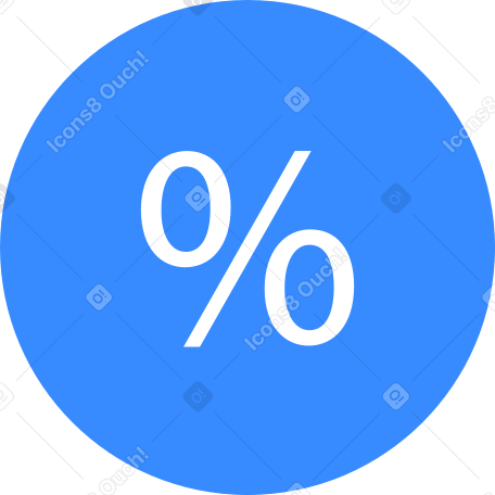 blue circle with percentage в PNG, SVG