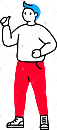 man shows thumbs up Illustration in PNG, SVG
