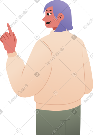 女人按东西 PNG, SVG