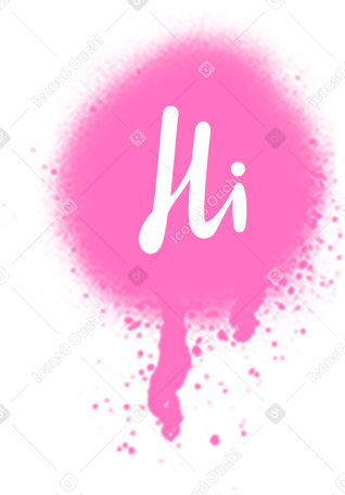 speech bubble with hi PNG, SVG