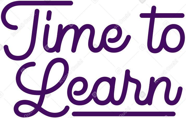 Tiempo de letras para aprender PNG, SVG