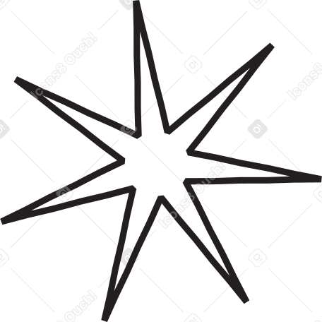 seven-pointed star Illustration in PNG, SVG