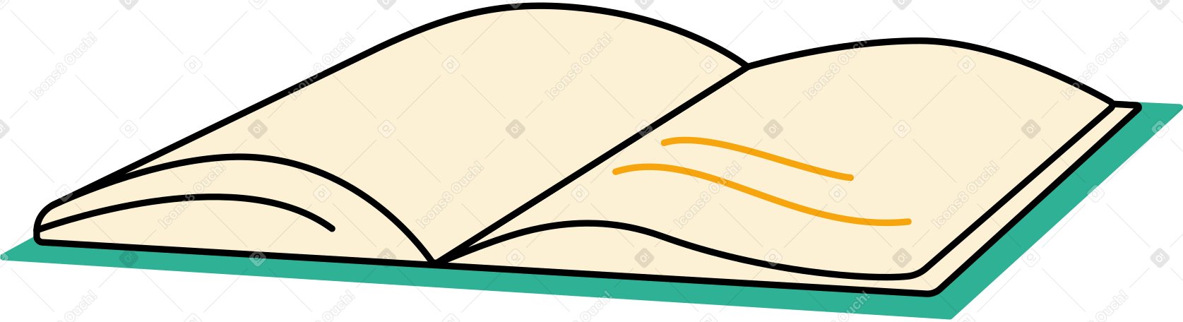 wide open book PNG, SVG