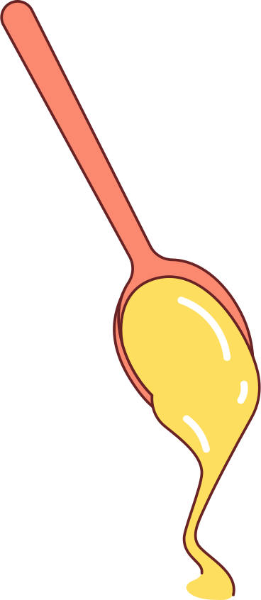 spoon with honey PNG, SVG