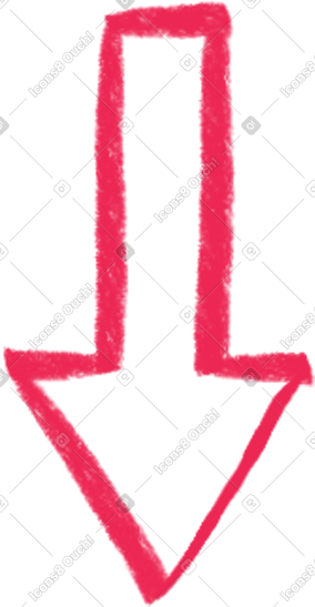 Small red line arrow PNG, SVG