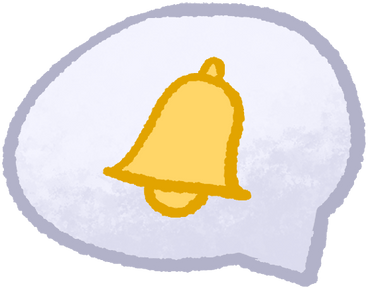 speech bubble with bell PNG, SVG