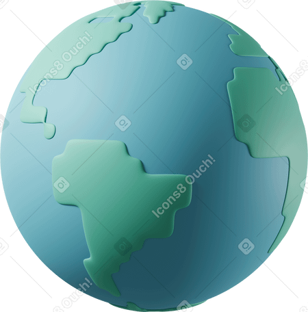 3D Planet earth Illustration in PNG, SVG