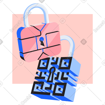 具有密码保护的动态二维码 PNG, SVG