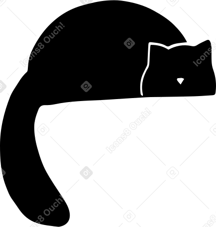лежащий кот в PNG, SVG